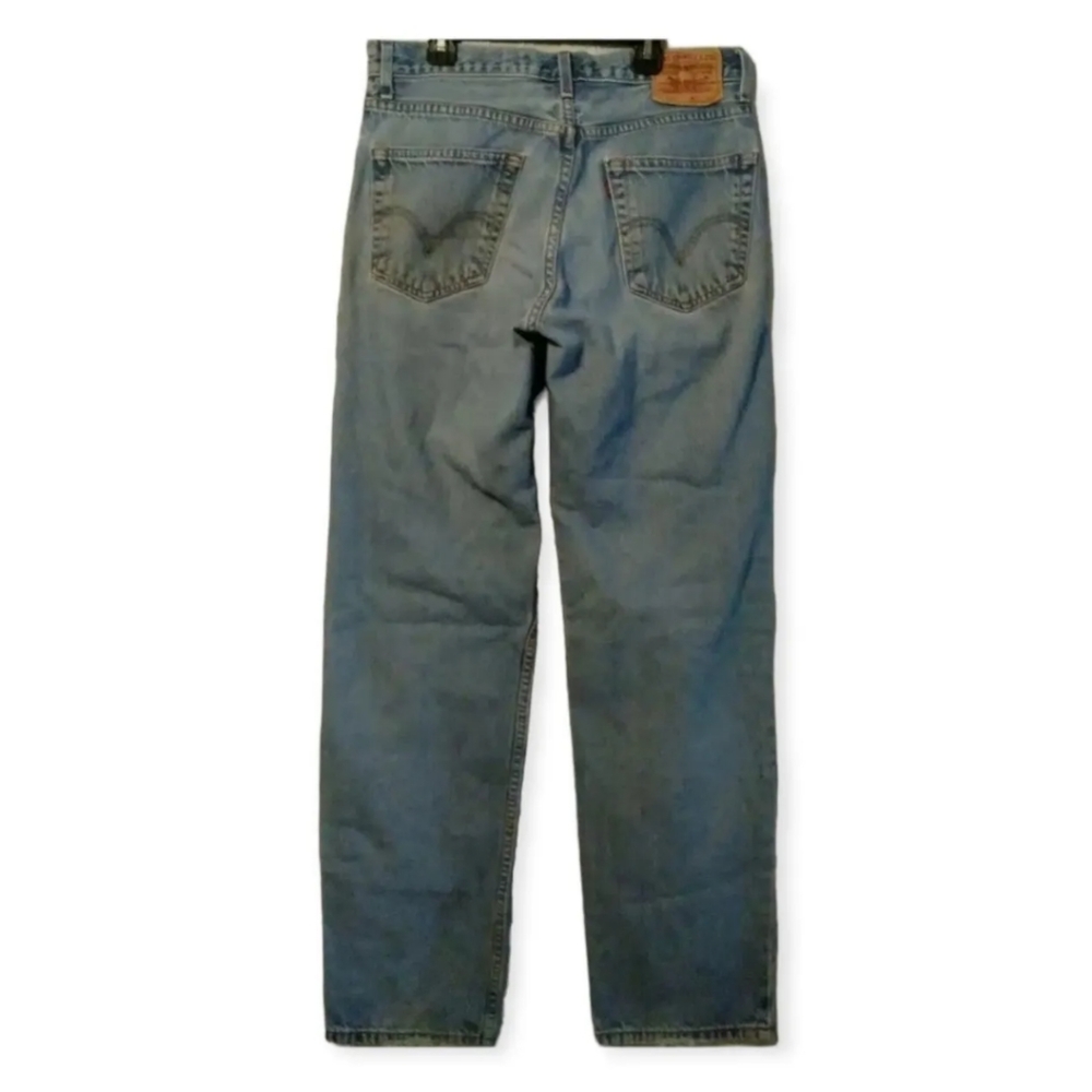 Levi 550 Jeans Men's 32X34 Denim Zip Fly Red Tab Relaxed Fit Lightly Distressed